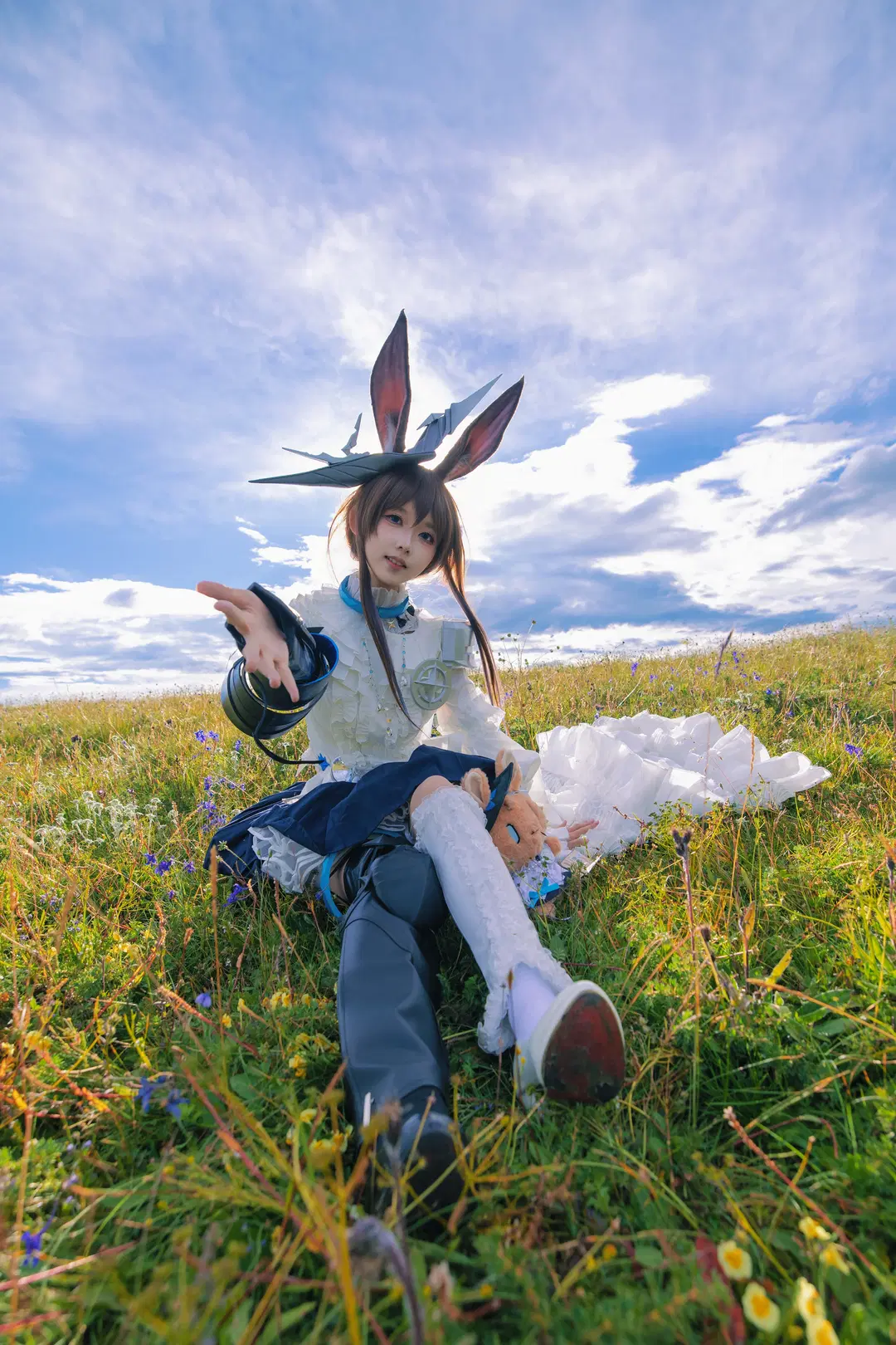 [Amiya cosplay] Arknights Amiya's Dageze Mountain plateau travel photography by 音饭饭 - Image 3
