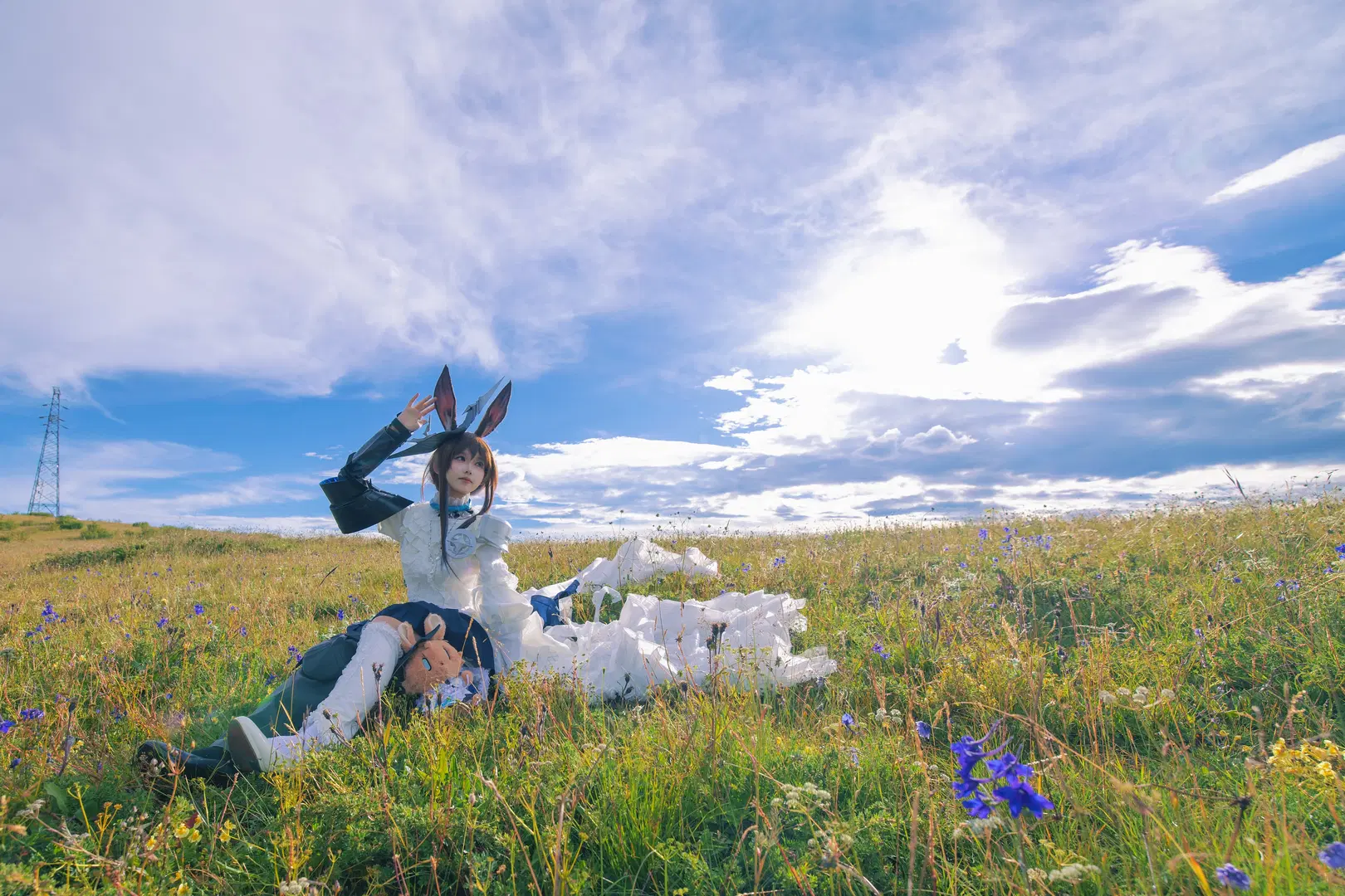 [Amiya cosplay] Arknights Amiya's Dageze Mountain plateau travel photography by 音饭饭 - Image 5