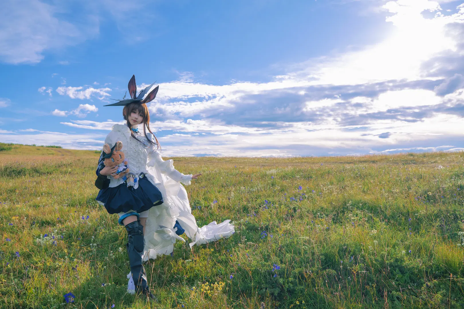 [Amiya cosplay] Arknights Amiya's Dageze Mountain plateau travel photography by 音饭饭 - Image 6