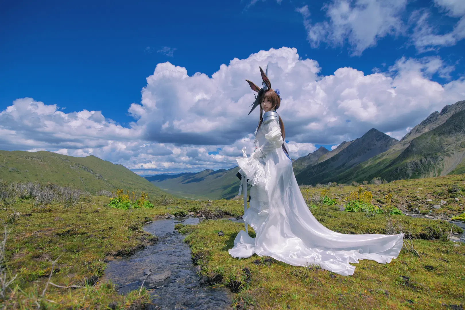 [Amiya cosplay] Arknights Amiya's Dageze Mountain plateau travel photography by 音饭饭 - Image 8