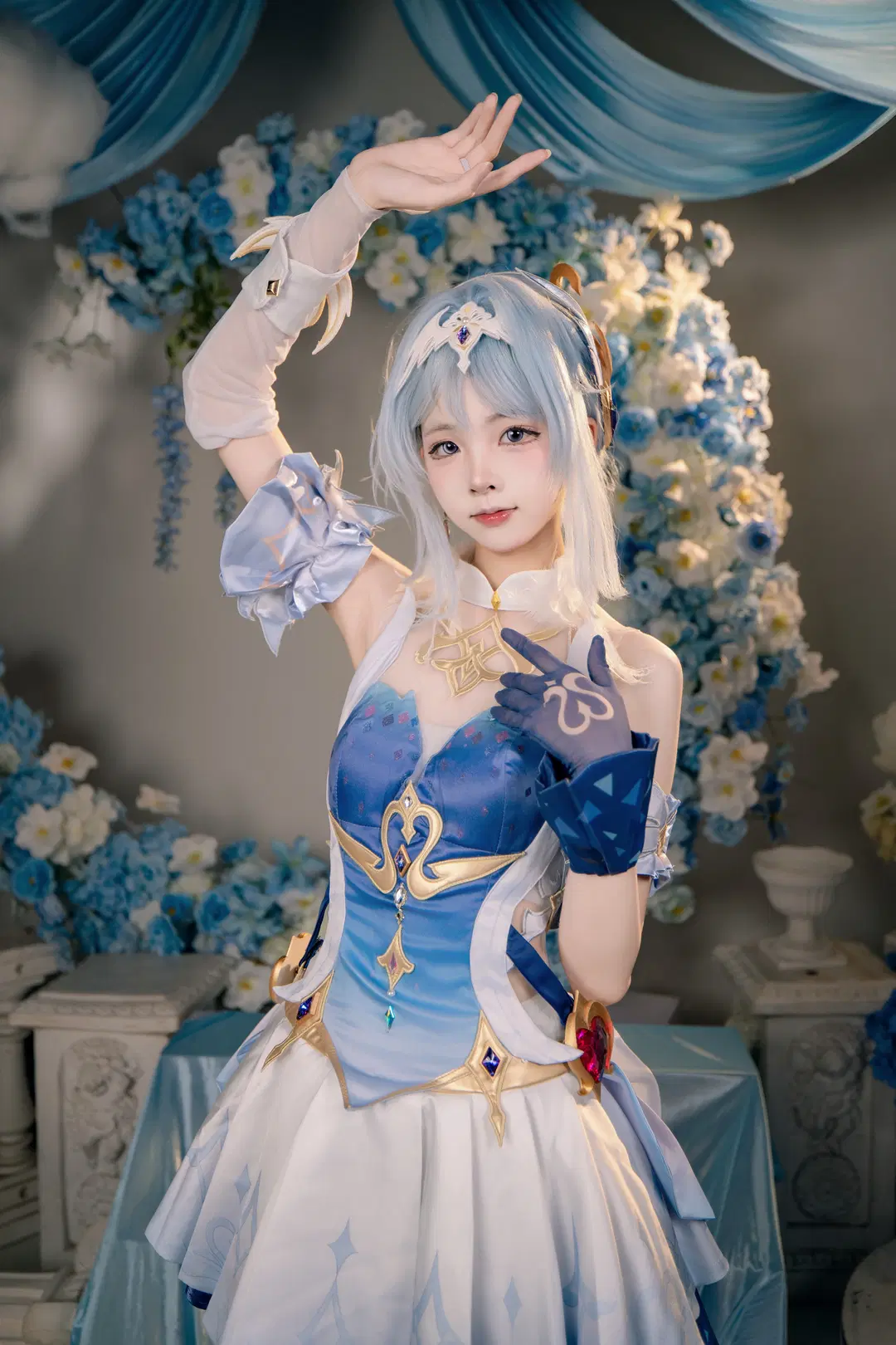 【オデット コスプレ】原神 青と白の花海に佇む優しいひととき - 音饭饭 - 3枚目
