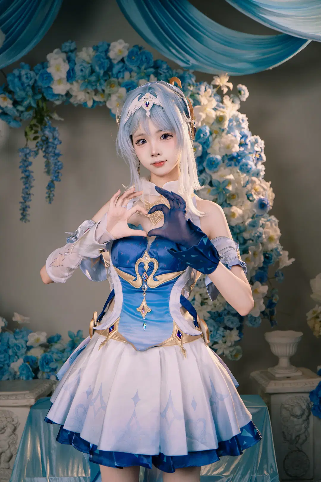 【オデット コスプレ】原神 青と白の花海に佇む優しいひととき - 音饭饭 - 4枚目
