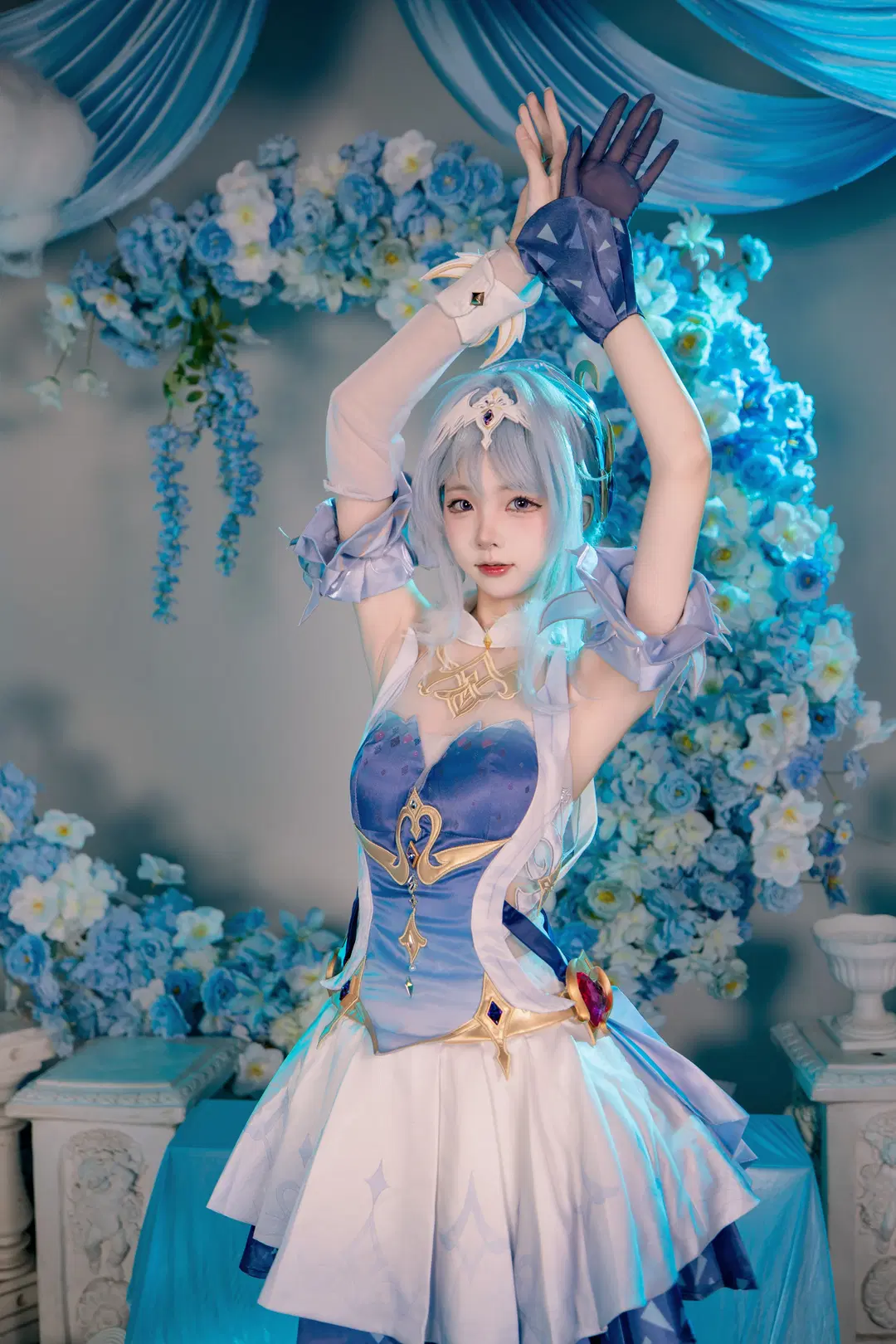 【オデット コスプレ】原神 青と白の花海に佇む優しいひととき - 音饭饭 - 6枚目