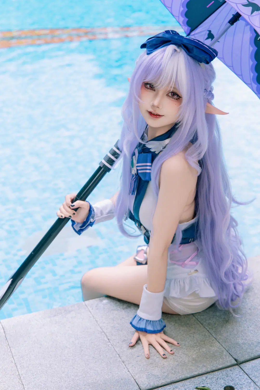[Vivian cosplay] Zenless Zone Zero's Iris Poolside, Capturing Summer Coolness by 音饭饭 - Image 5