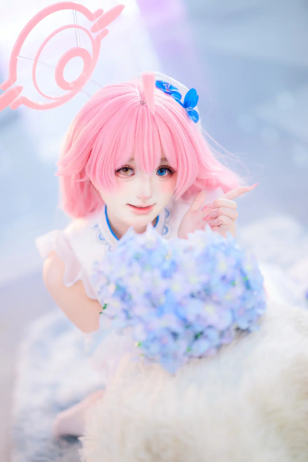 蔚蓝档案, 碧蓝档案, 小鸟游星野cos, 粉色假发, 甜美风cos