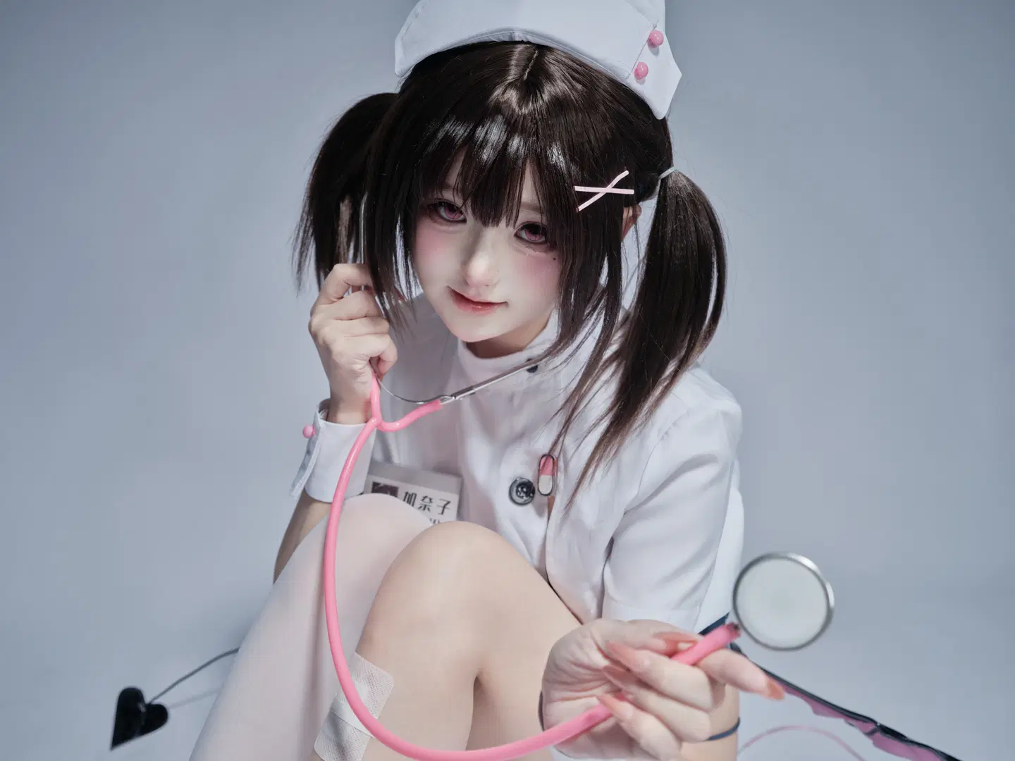 【加奈子cos】粉色医疗道具与恶魔翅膀的反差搭配 - 村上図図 - 第4张