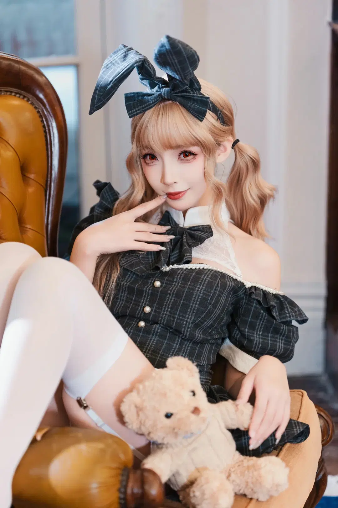 Bunny maid Indoor Retro Photography: An Atmospheric Girl Portrait by 粥粥🥕📷 - Image 2