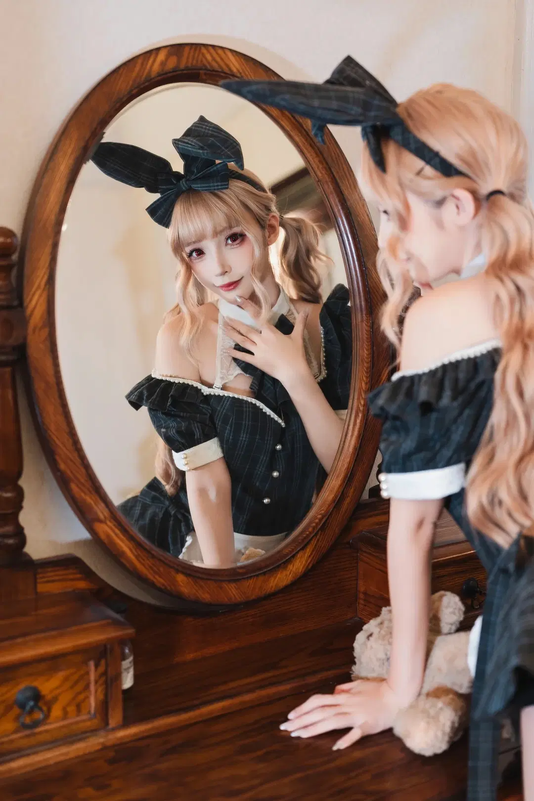 Bunny maid Indoor Retro Photography: An Atmospheric Girl Portrait by 粥粥🥕📷 - Image 4