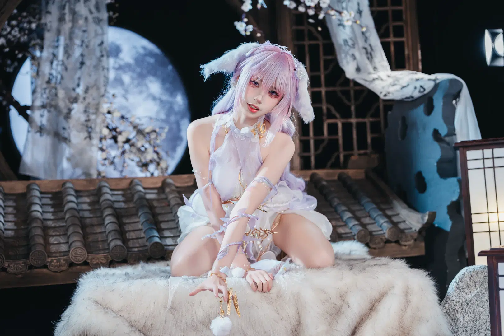 【玉玲珑cos】永劫无间春不敛，月下相逢的古典幻想 - 粥粥🥕📷 - 第4张