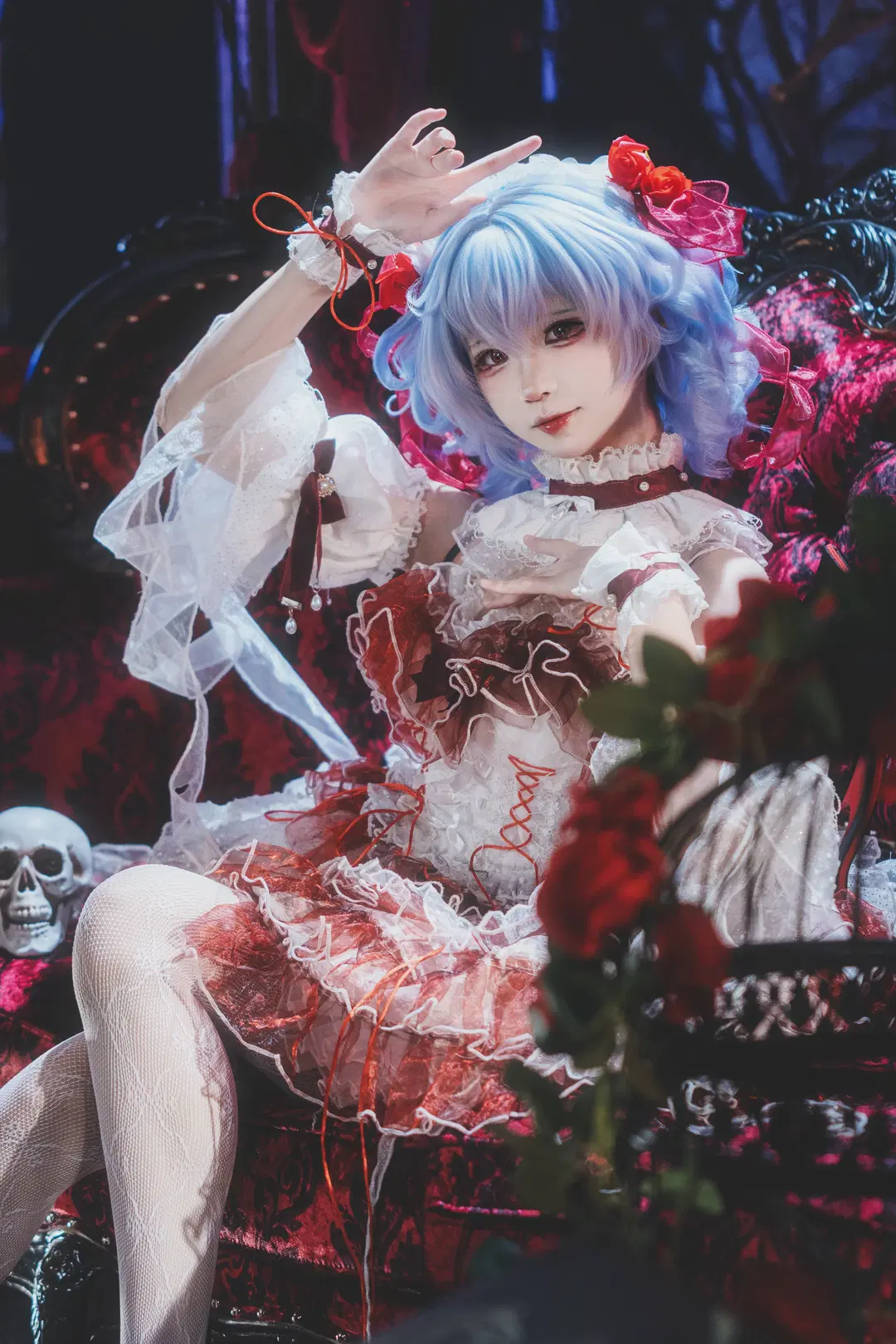 【蕾米莉亚cos】东方Project红魔馆大小姐的哥特夜宴 - 粥粥🥕📷 - 第3张