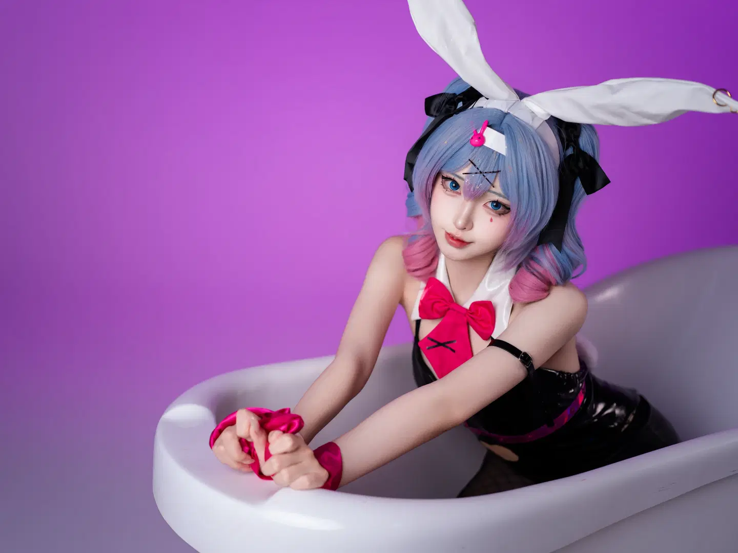 【初音ミク コスプレ】ラビットホールシリーズ最終章、白ホリの光影が織りなす質感美 - 沈诗若 - 3枚目