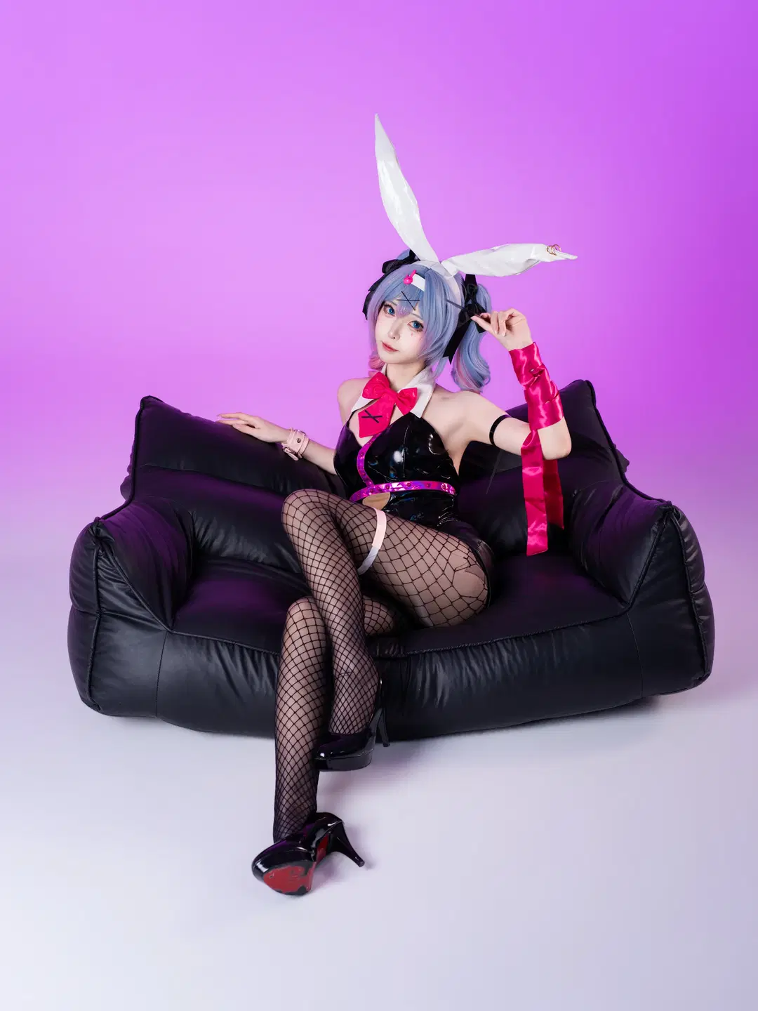 【初音ミク コスプレ】ラビットホールシリーズ最終章、白ホリの光影が織りなす質感美 - 沈诗若 - 4枚目