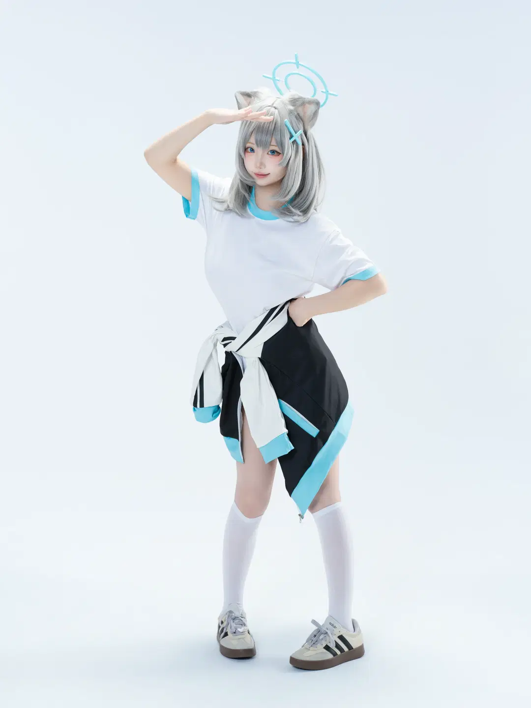 【砂狼白子cos】蔚蓝档案体操服棚拍分享 - 沈诗若 - 第11张