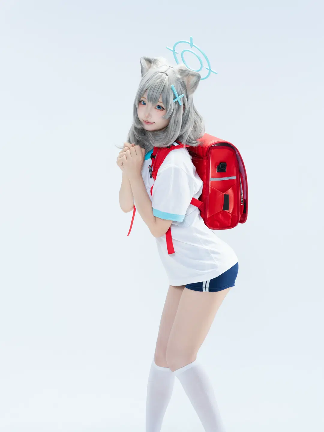 【砂狼白子cos】蔚蓝档案体操服棚拍分享 - 沈诗若 - 第13张