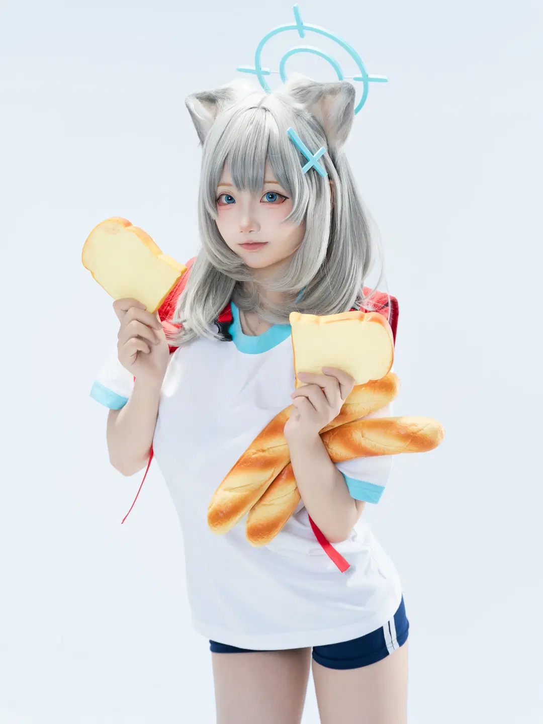 【砂狼白子cos】蔚蓝档案体操服棚拍分享 - 沈诗若 - 第3张