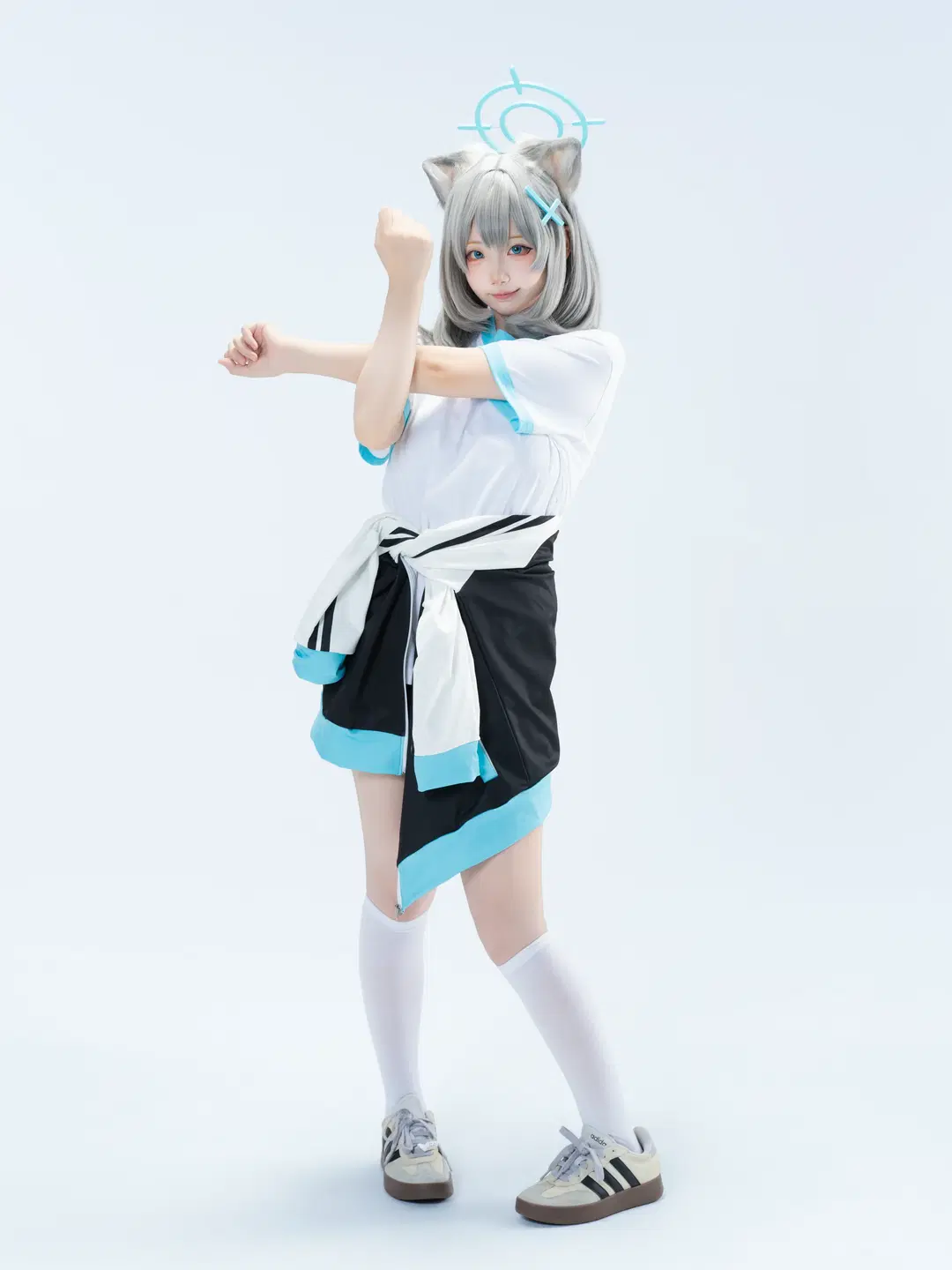 【砂狼白子cos】蔚蓝档案体操服棚拍分享 - 沈诗若 - 第7张