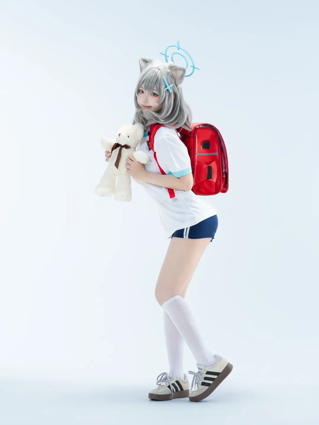 【砂狼白子cos】蔚蓝档案体操服棚拍分享 - 沈诗若 - 第9张