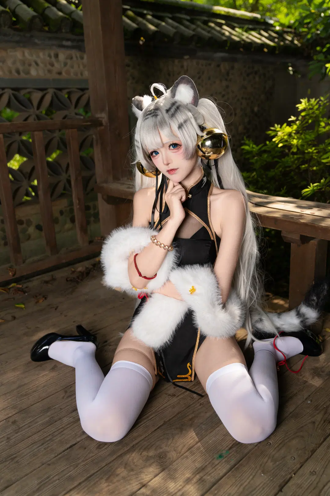 【白虎娘cos】园林外拍，小老虎的俏皮与轻熟 - 小时汤泡饭 - 第2张