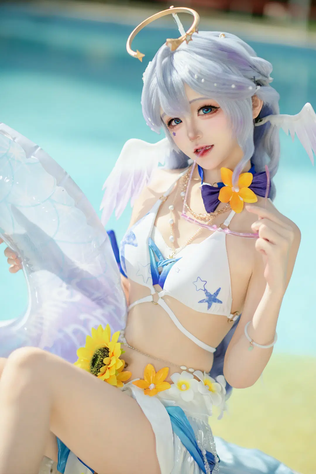 [Robin cosplay] The Sunny Sky Shines Because of You: Honkai: Star Rail Poolside Photoshoot Chronicle by 小时汤泡饭 - Image 3