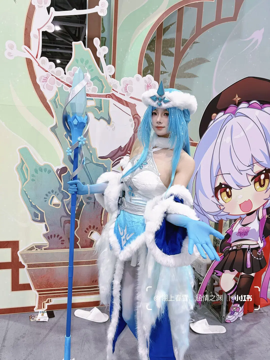 【王昭君cos】王者荣耀本命英雄的冰雪降临 - 翎上春雪，涵情之渊 - 第18张