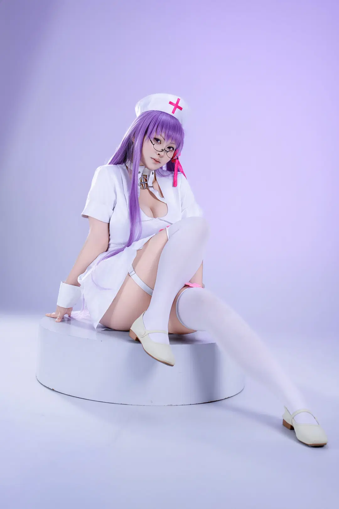 紫发, 白丝, BBcos, 护士装cos, FateFGO