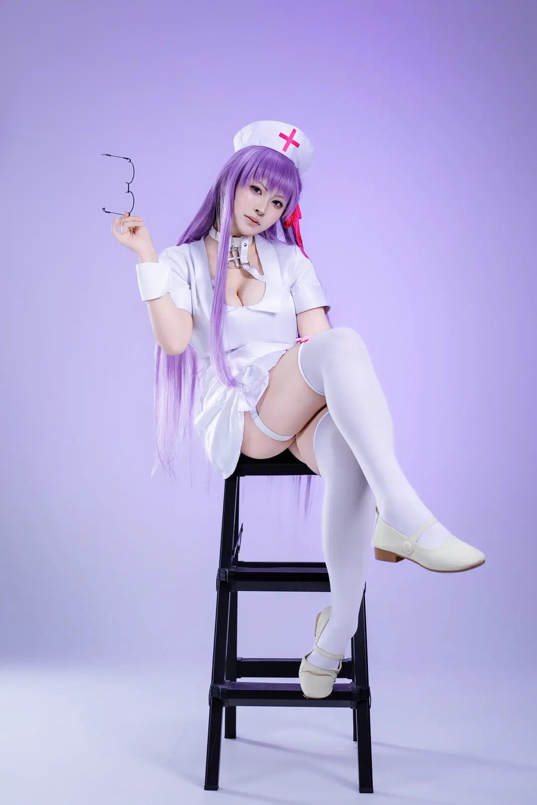 【BBコスプレ】Fate/Grand Order (FGO) 白いナース服と紫のロングヘア - 音吾音吾音 - 4枚目