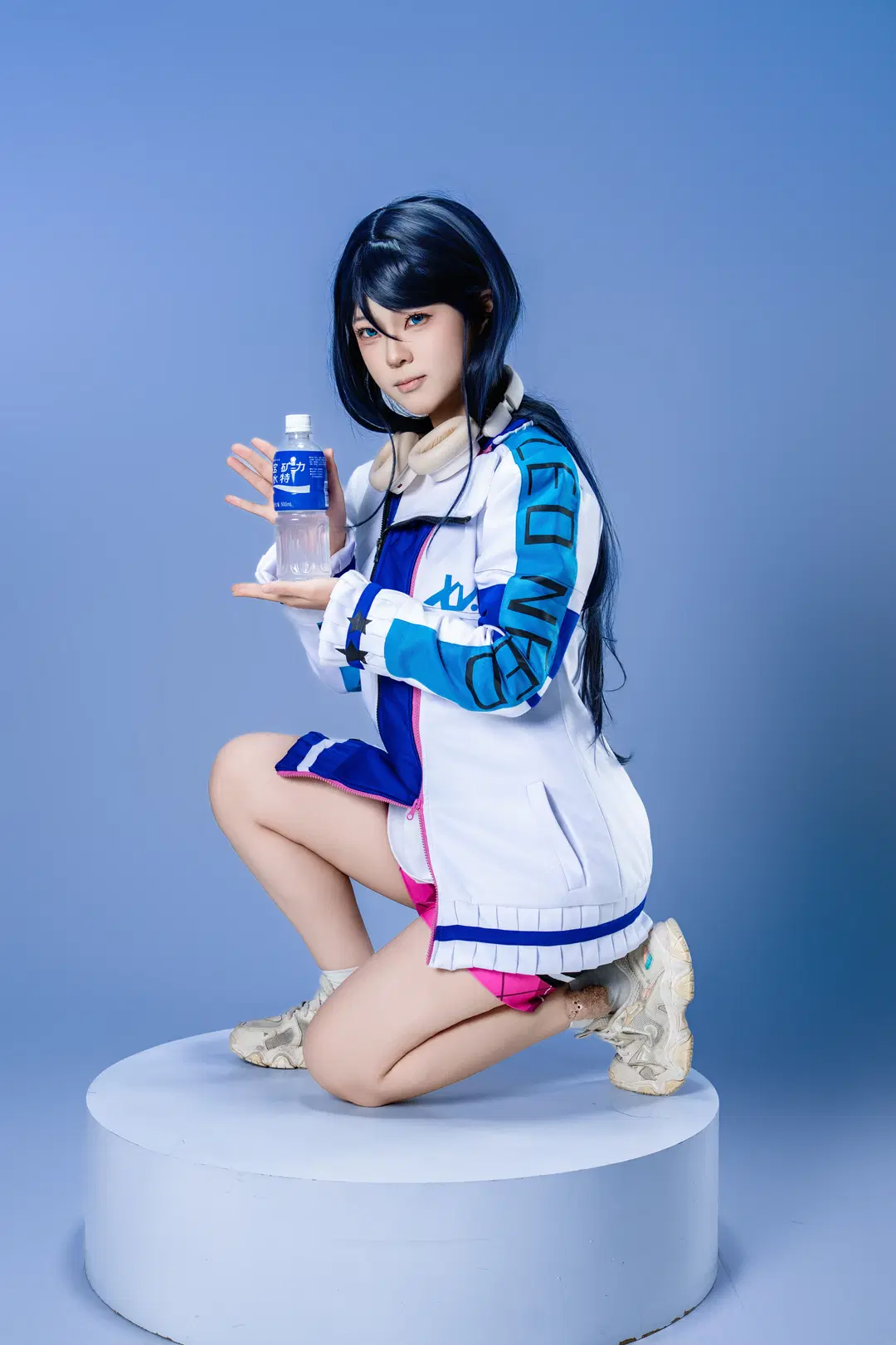 【星乃一歌cos】世界计划蓝白运动服影棚拍摄记录 - 音吾音吾音 - 第4张