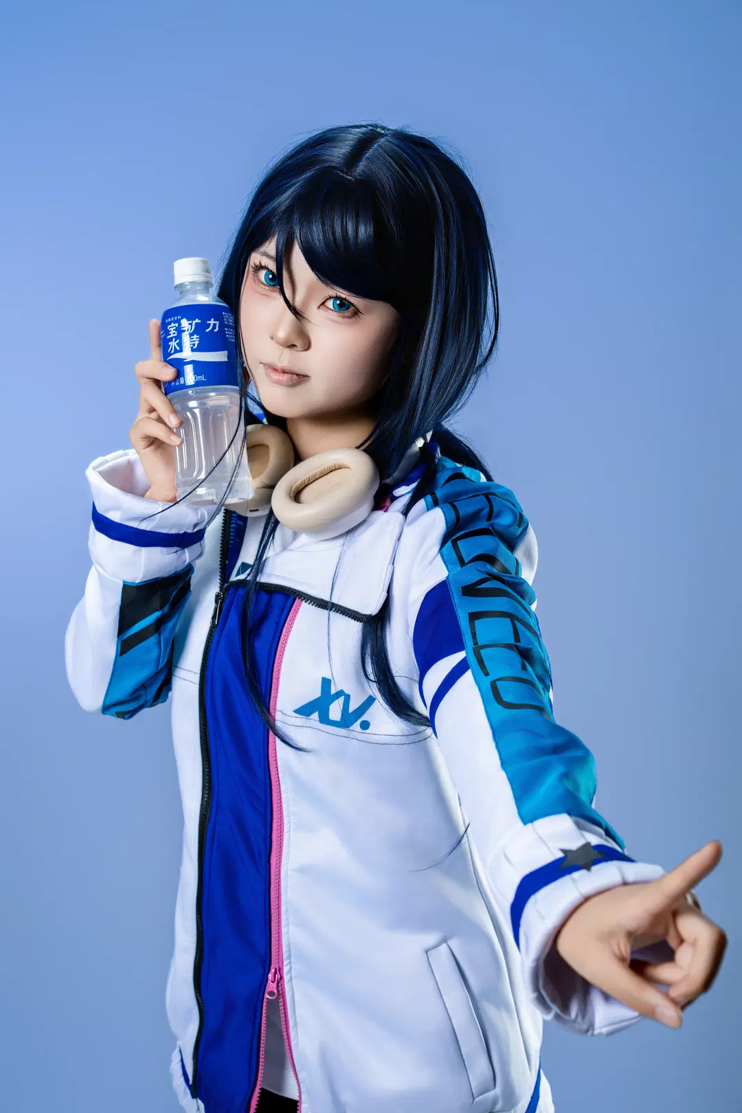 【星乃一歌cos】世界计划蓝白运动服影棚拍摄记录 - 音吾音吾音 - 第5张