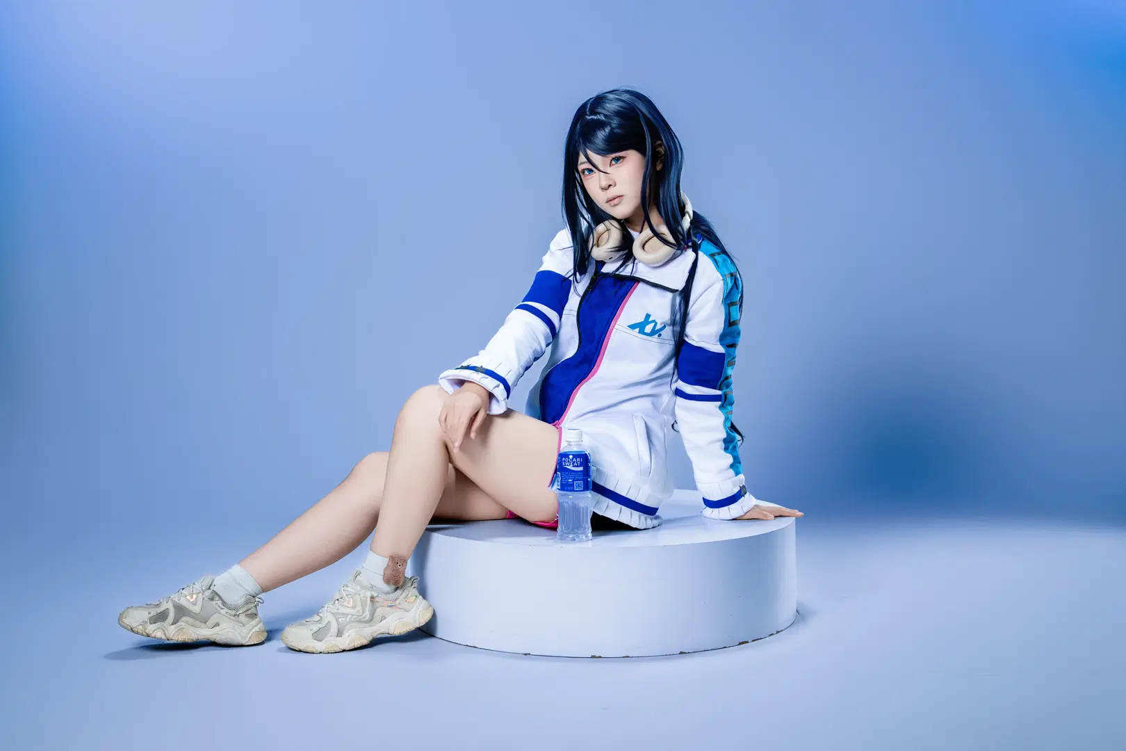 【星乃一歌cos】世界计划蓝白运动服影棚拍摄记录 - 音吾音吾音 - 第6张