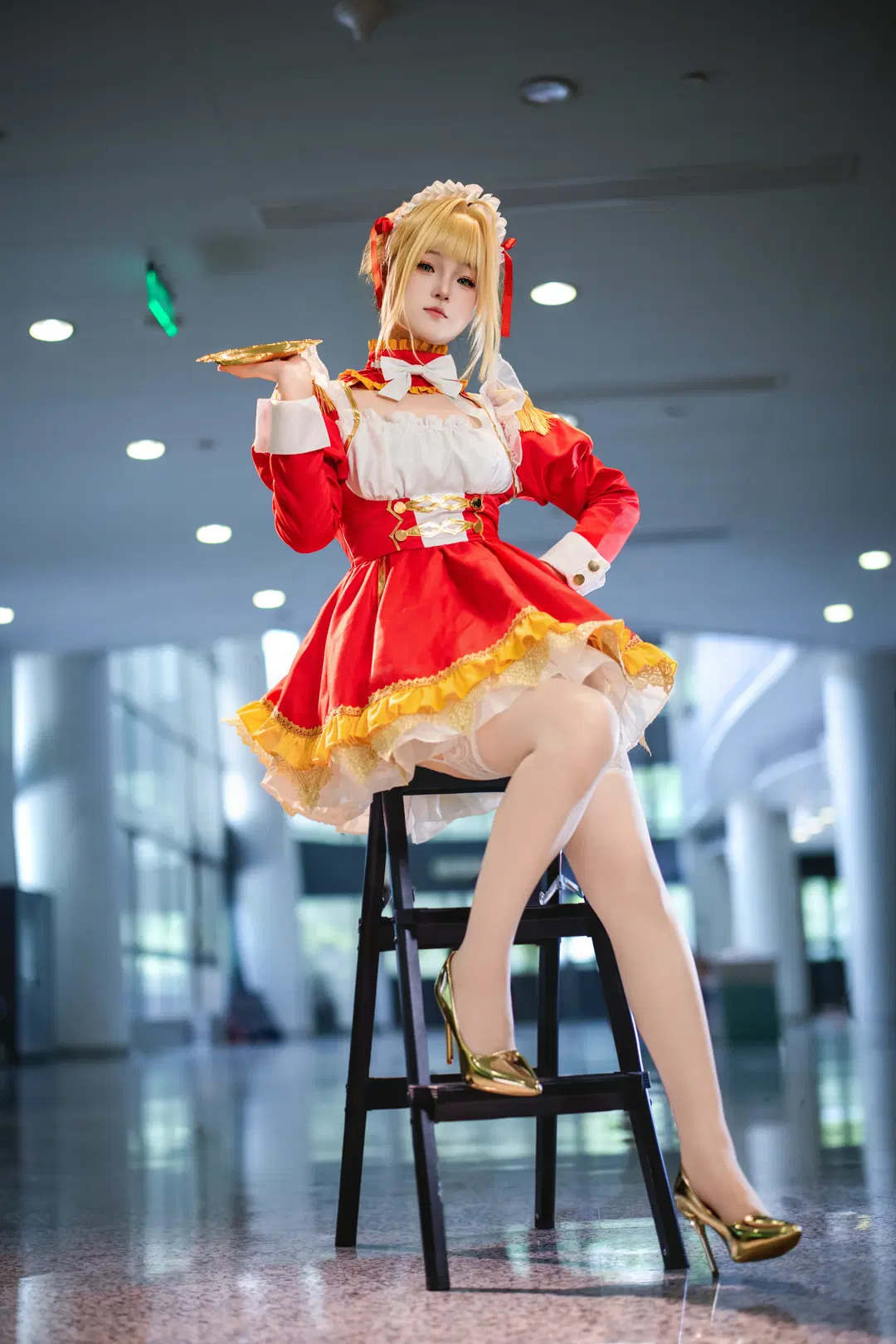 Maid outfit, Fate/Grand Order, White stockings, Nero Cosplay, Fate/Grand Order