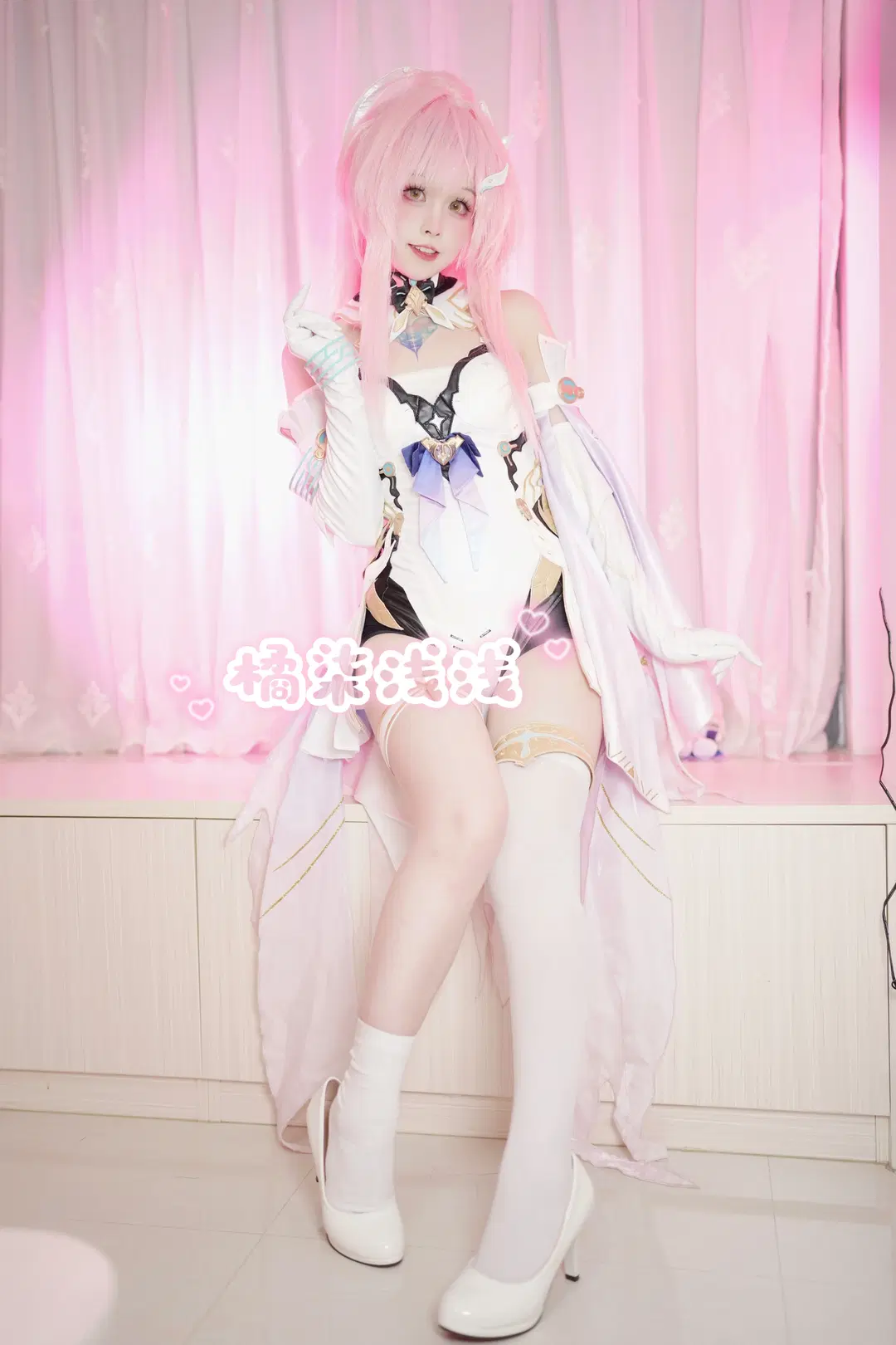 鸣潮, 爱弥斯cos, 二次元cosplay, 试妆, 丝袜cos