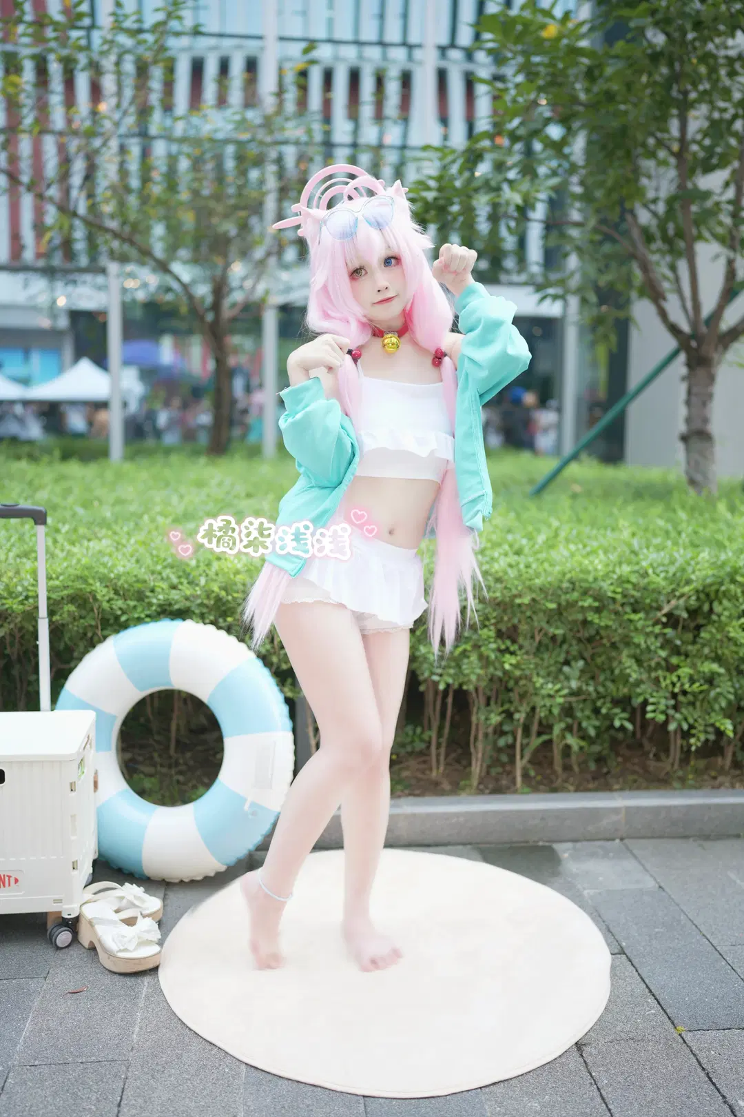 蔚蓝档案, 小鸟游星野cos, 泳装cosplay, cicf漫展, 水星野