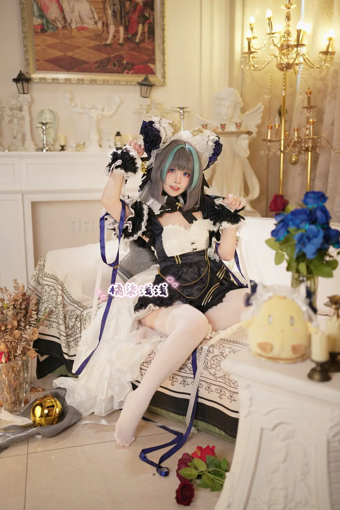 【チェシャー コスプレ】アズールレーン メイド至上主義、本日の猫耳メイドをお届け - 橘柒浅浅 - 4枚目