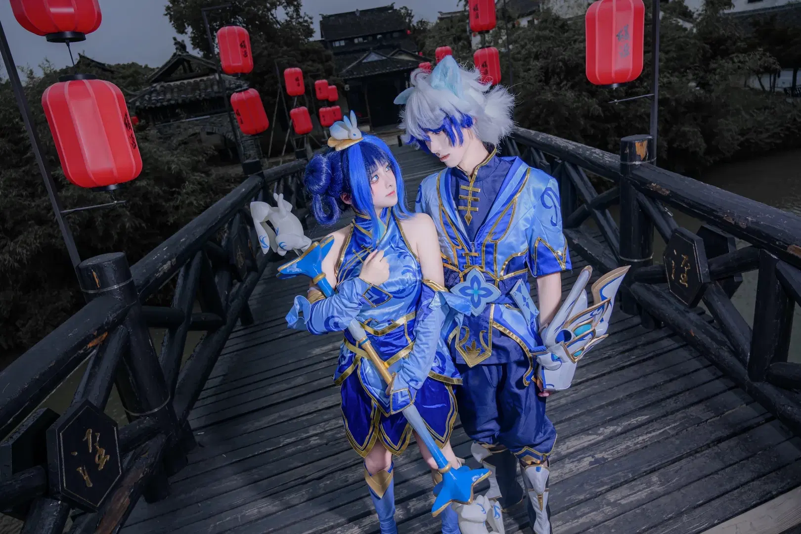 [Lux cosplay] League of Legends Porcelain: Qixi Festival Duo Photoshoot by 矢泽焰焰子 - Image 12