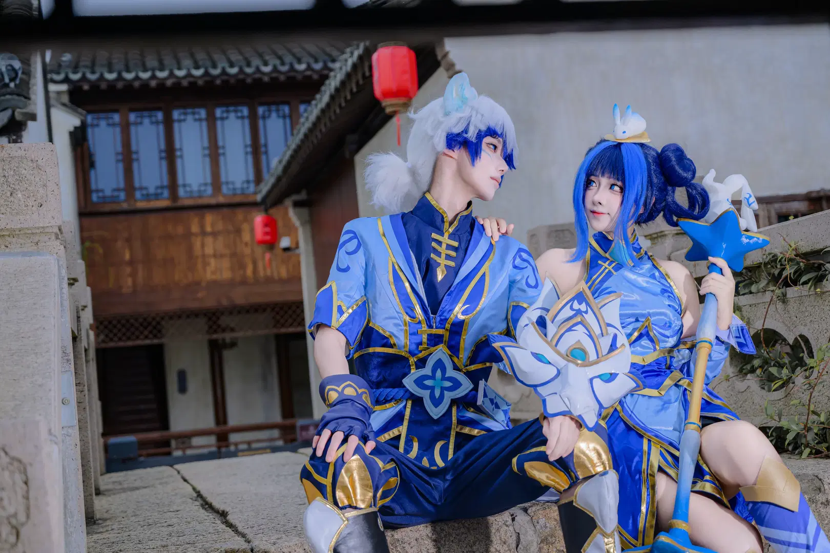[Lux cosplay] League of Legends Porcelain: Qixi Festival Duo Photoshoot by 矢泽焰焰子 - Image 8