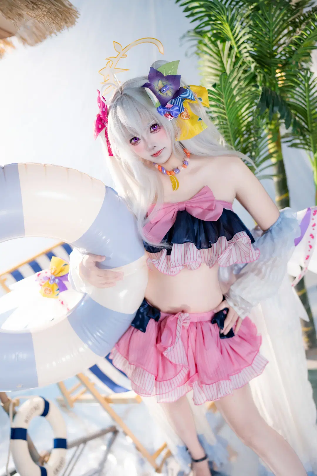 【白洲梓cos】碧蓝档案夏日沙滩泳装正片 - 矢泽焰焰子 - 第5张