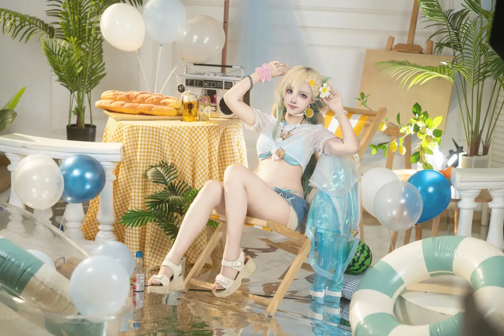 Wuthering Waves, Cosplay photoshoot, Lynae cosplay, Swimsuit cosplay, Summer Film