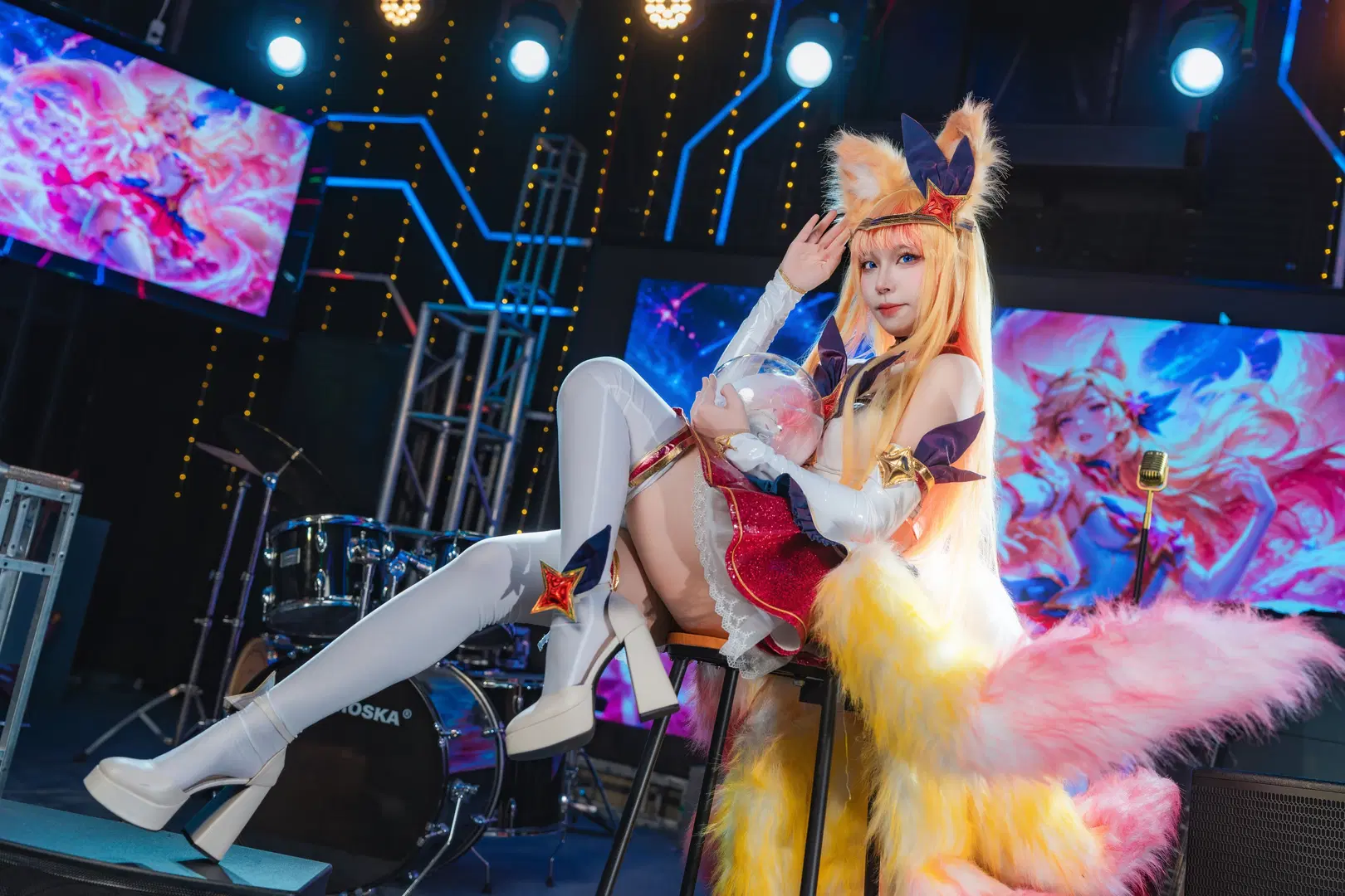 【阿狸cos】英雄联盟星之守护者偶像歌手舞台拍摄 - 老塞Liquidboom - 第4张
