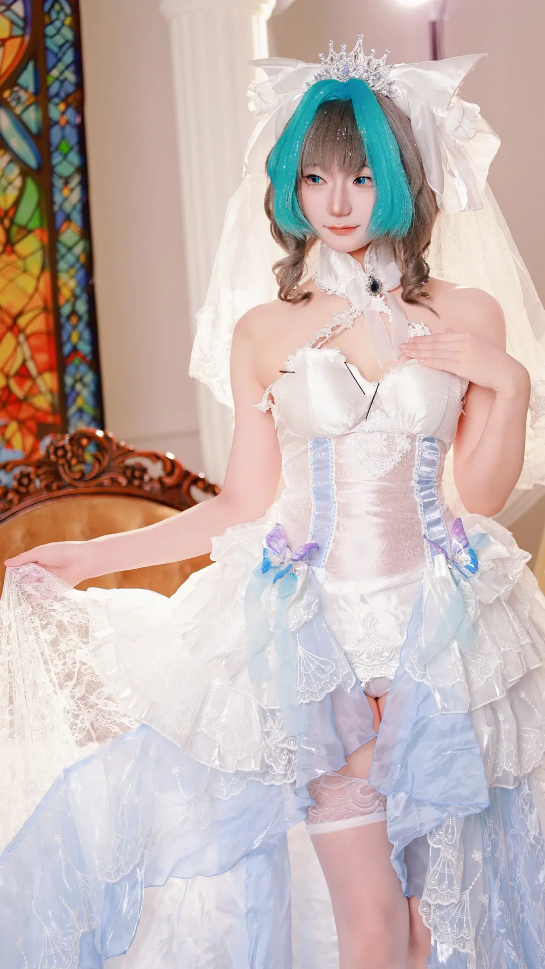【チェシャー コスプレ】アズールレーン チェシャー花嫁、健康で幸せな子猫になろう - 鹅鹅鹅 - 2枚目