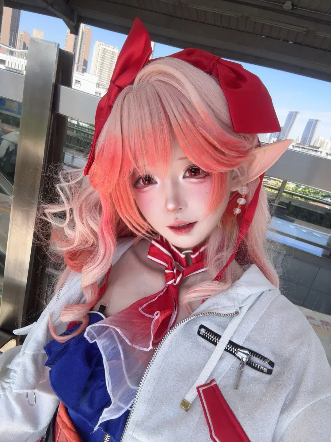 cosplay, 精灵耳cos, 粉发cos, 羽生萌萌香cos, 遥