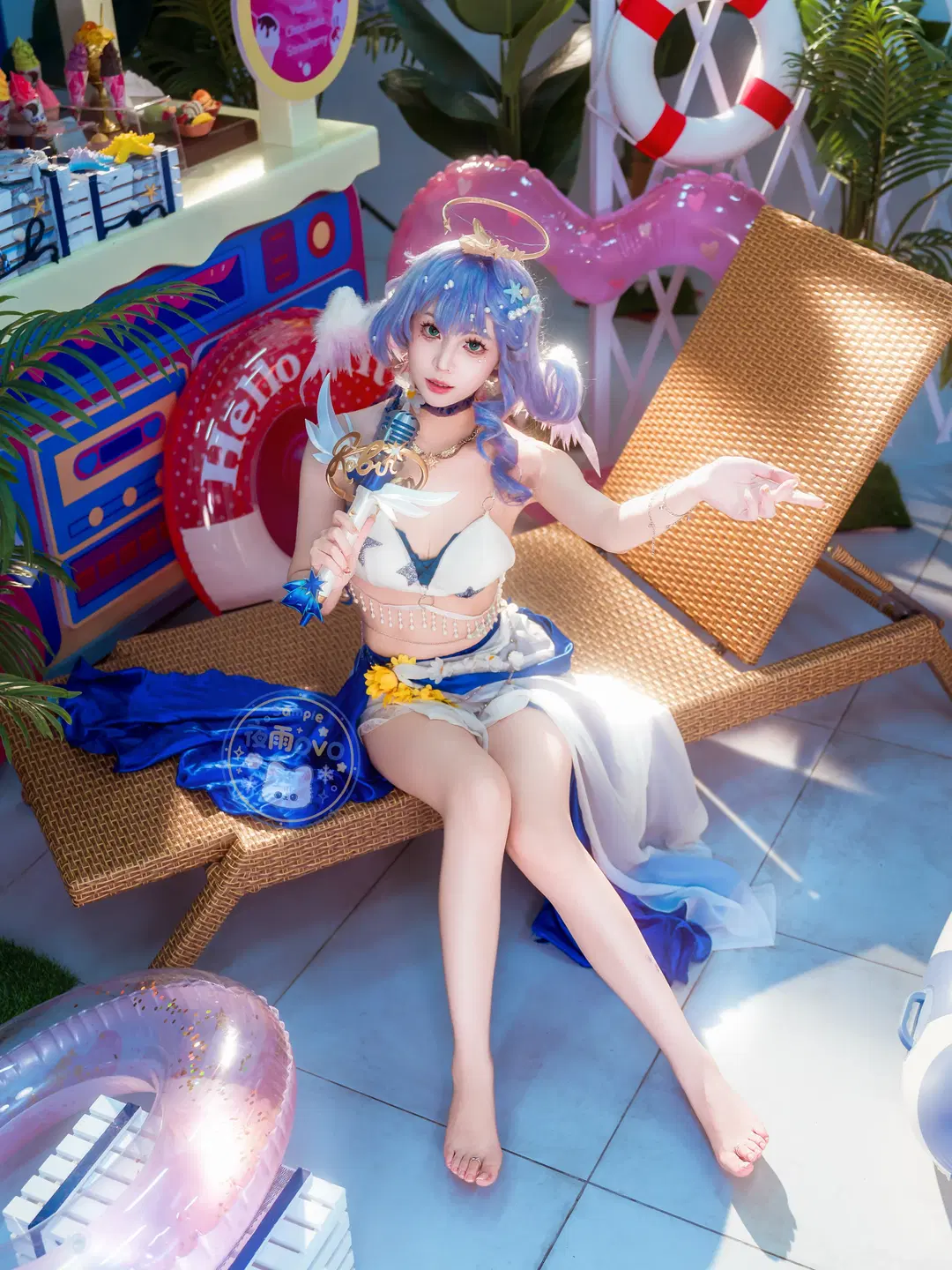 崩坏星穹铁道, 知更鸟cos, 泳装cos, 星穹铁道二创, 知更鸟晴歌
