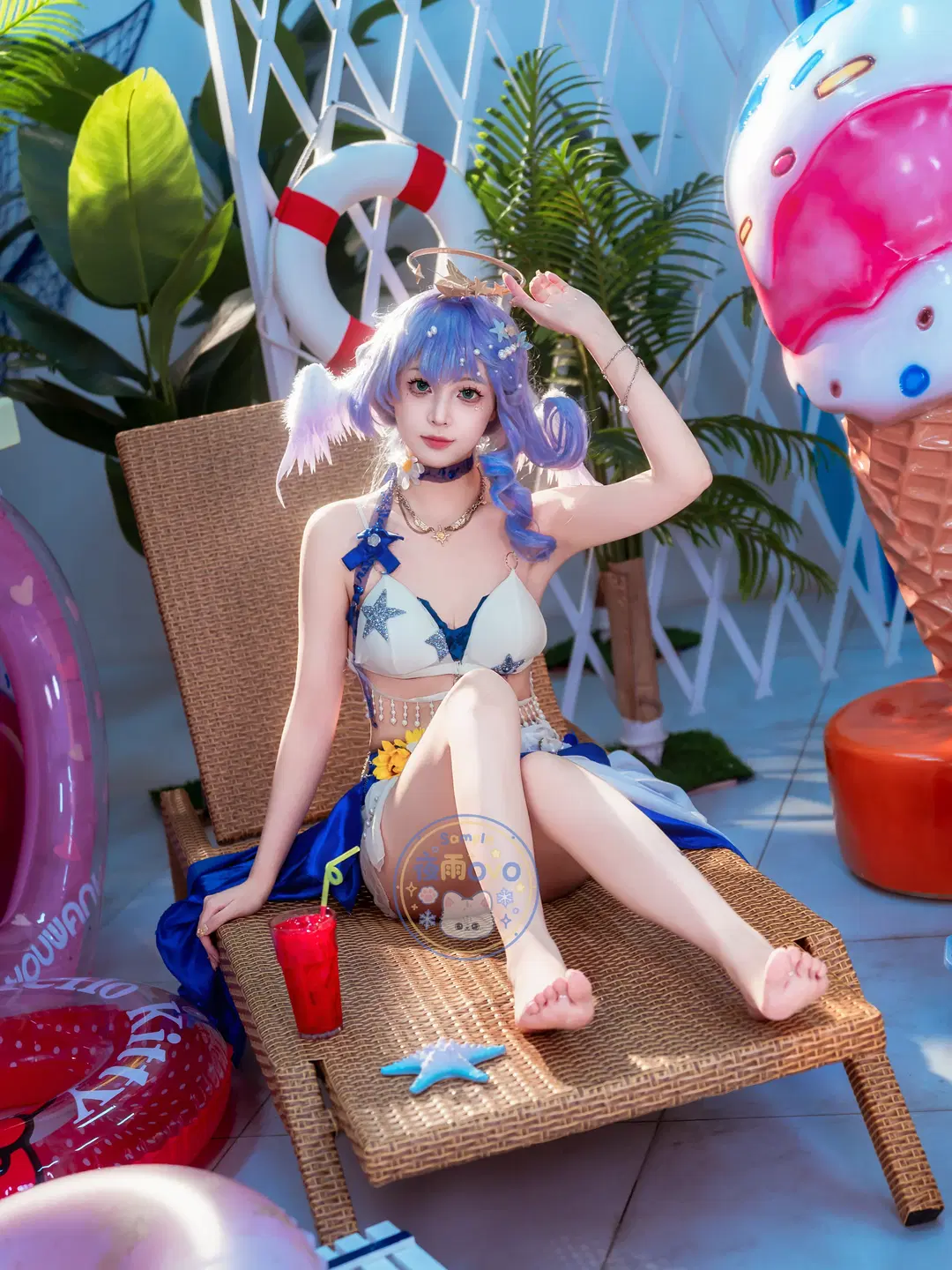 【知更鸟cos】崩坏星穹铁道知更鸟晴歌的夏日清凉装扮 - 夜雨ovo - 第2张