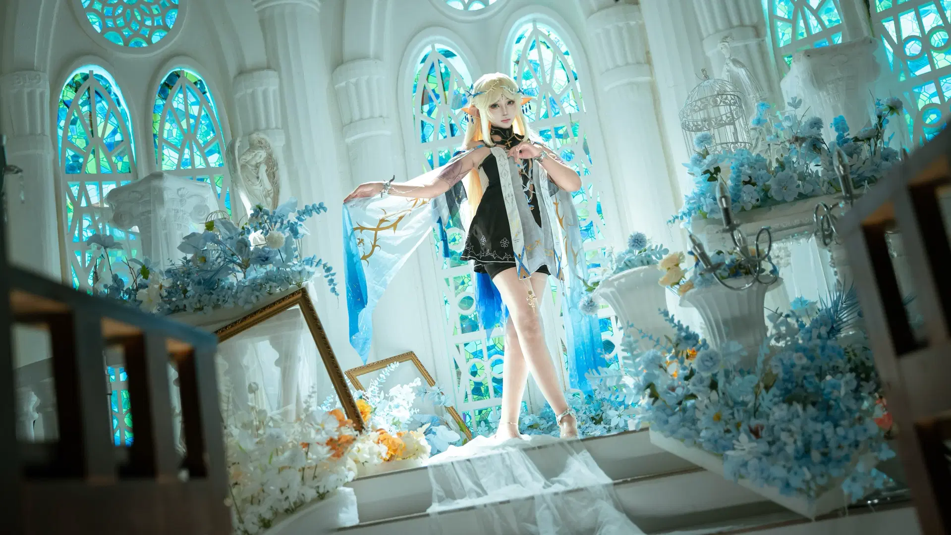 [Cartethyia Cosplay] Wuthering Waves Elf girl photoshoot under light and shadow by angel - Image 2