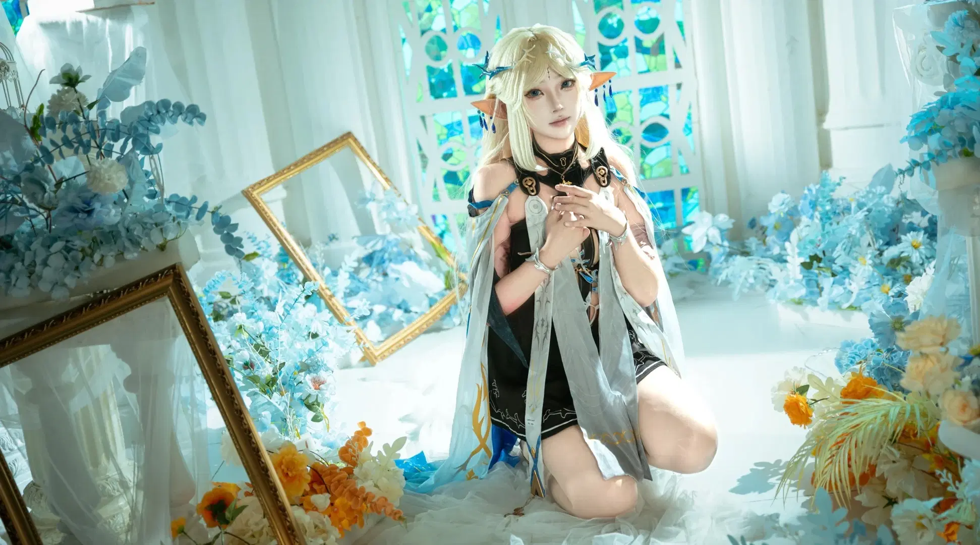 [Cartethyia Cosplay] Wuthering Waves Elf girl photoshoot under light and shadow by angel - Image 4