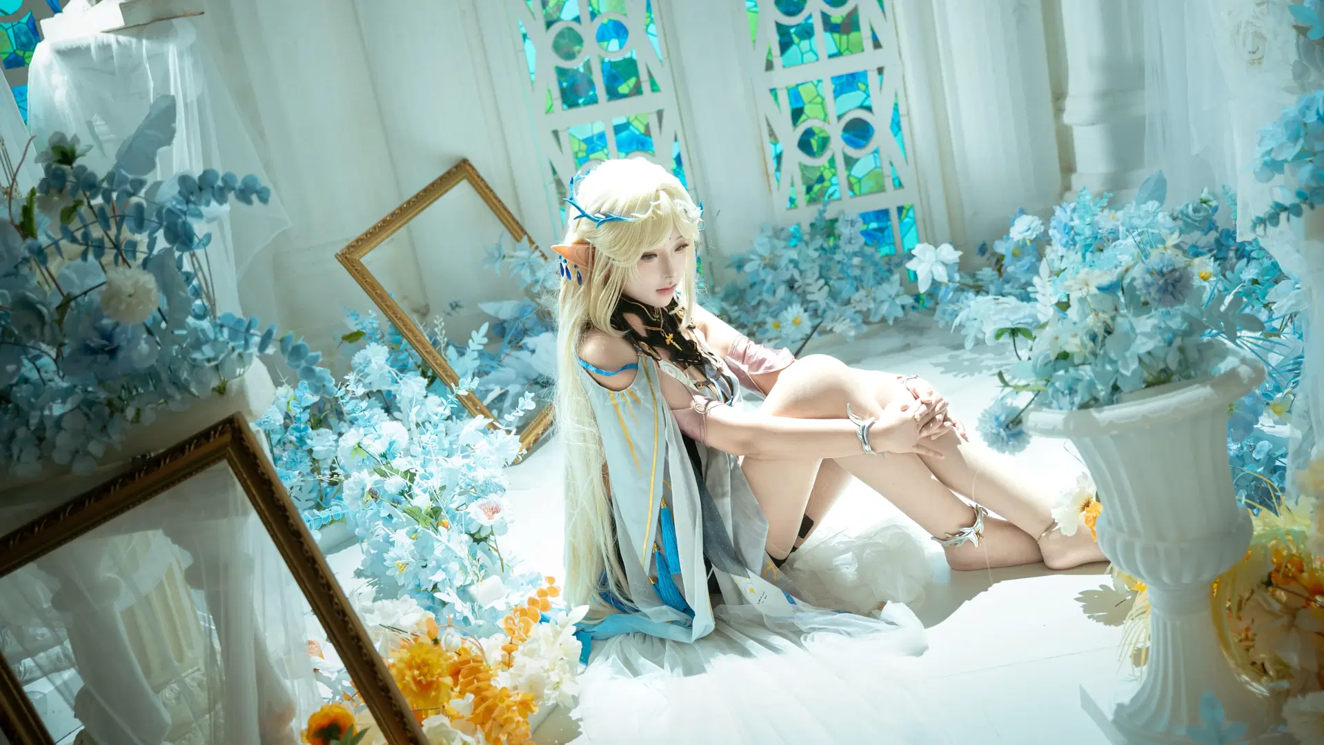 [Cartethyia Cosplay] Wuthering Waves Elf girl photoshoot under light and shadow by angel - Image 5