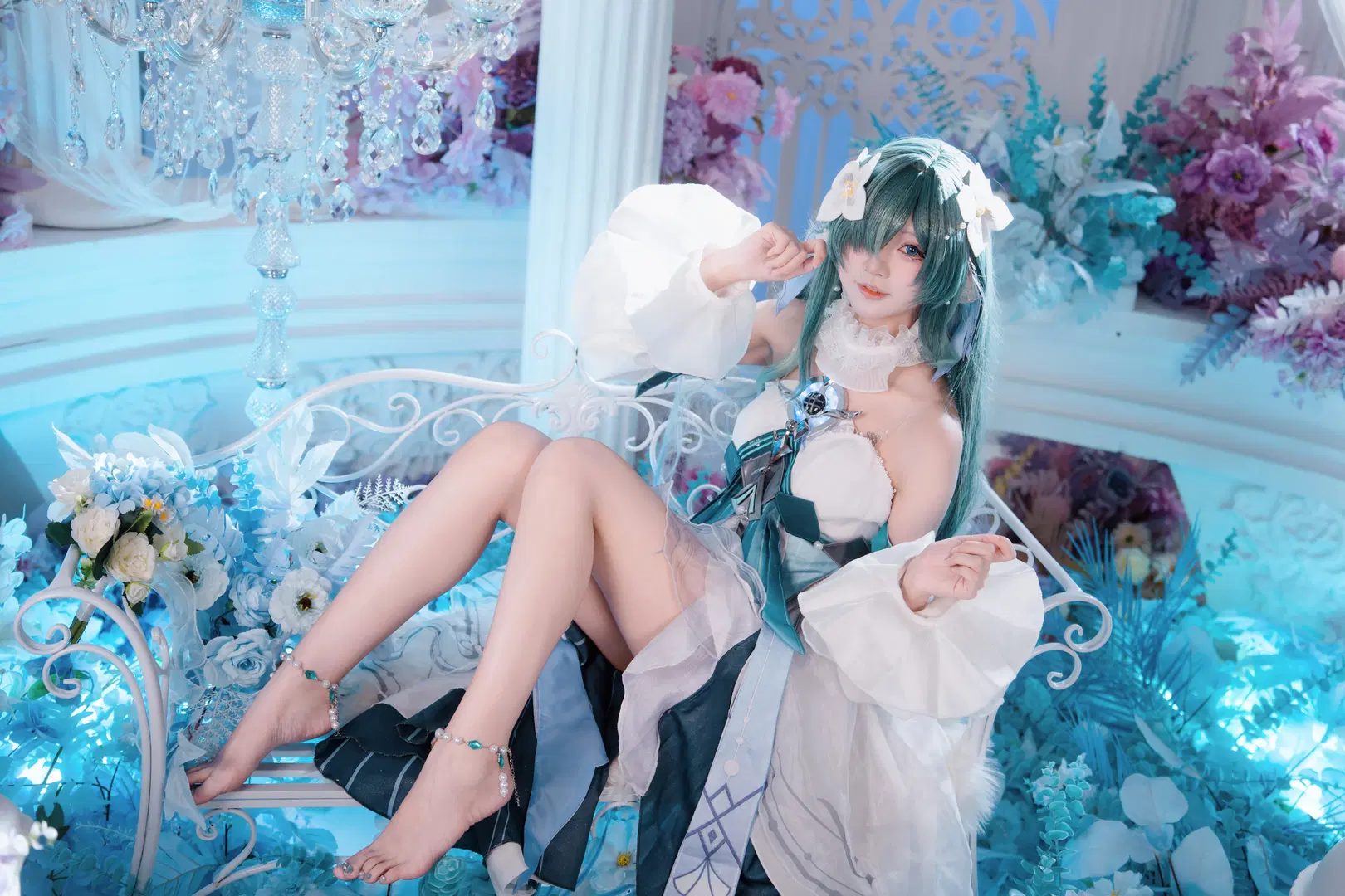 Genshin Impact, Anime cosplay, Role-playing game, Dreamy photoshoot, Vodyanitsa cos