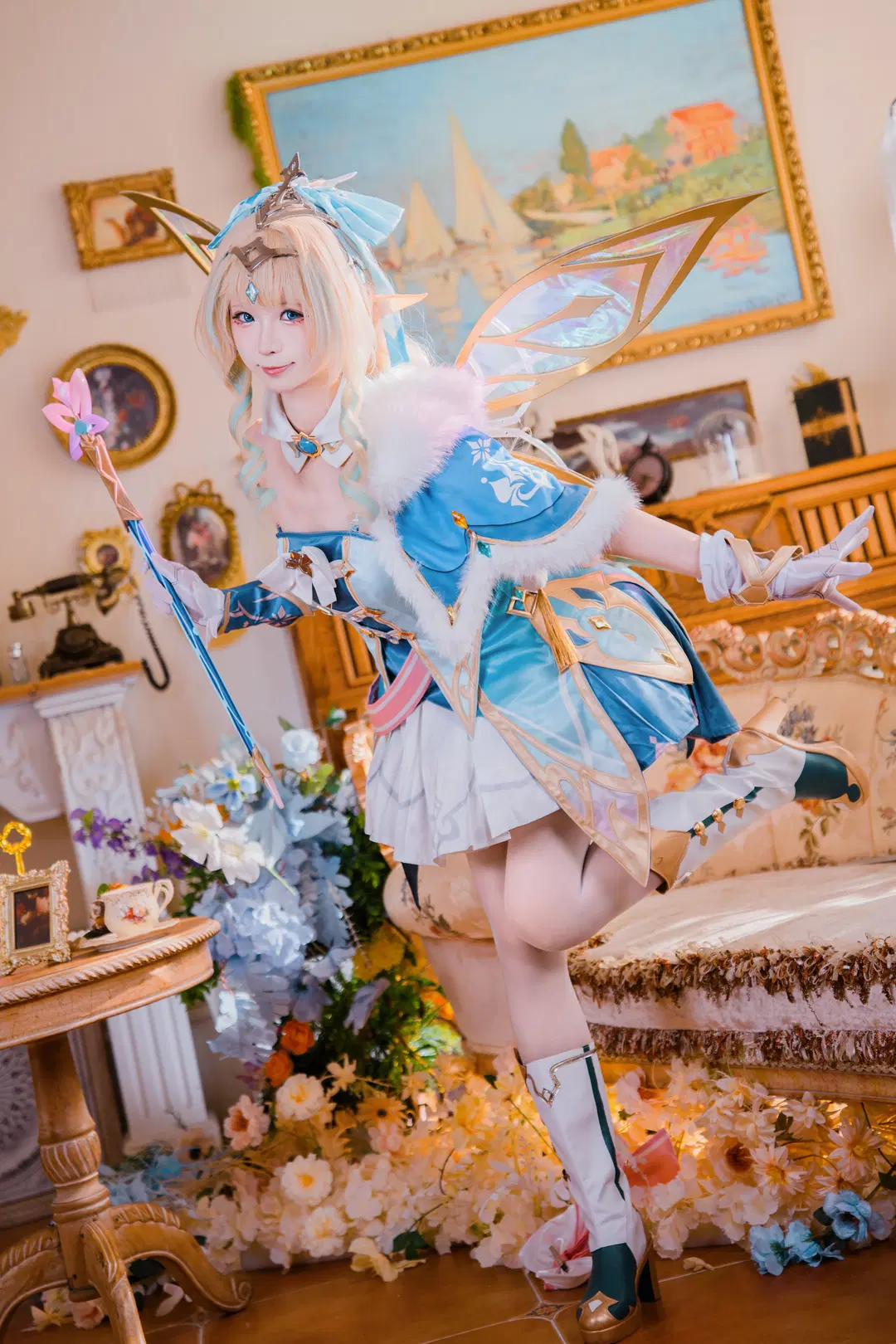 【ヴェスナコスプレ】『原神』スネージナヤの風の妖精、清冽で幻想的な氷雪の佇まいを再現 - 猫科狐狸米缸（痴呆版） - 6枚目