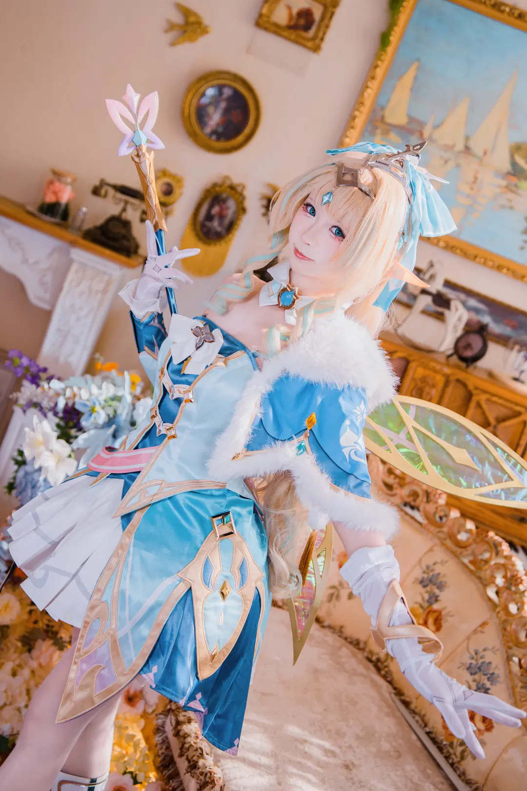 【ヴェスナコスプレ】『原神』スネージナヤの風の妖精、清冽で幻想的な氷雪の佇まいを再現 - 猫科狐狸米缸（痴呆版） - 8枚目