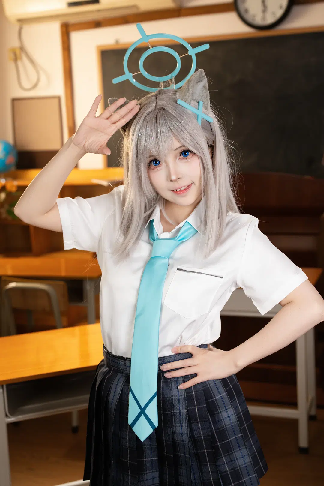 【白子cos】碧蓝档案白子与黑子的校园光影记录 - 梦羽 - 第4张