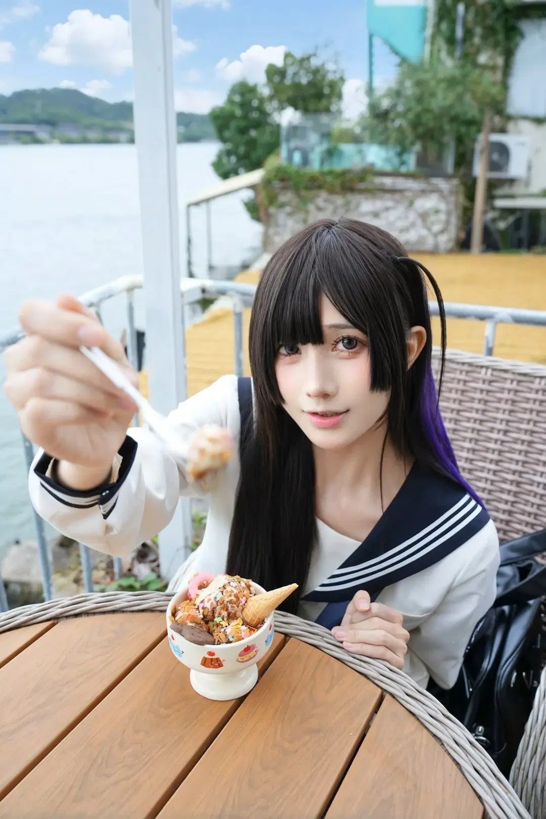 夏日水邊清涼JK制服攝影 - 配角一奈 - 第2張